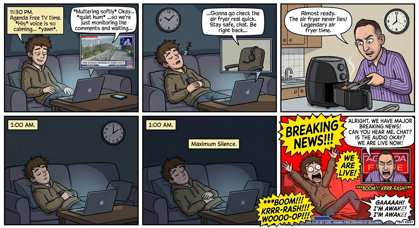 From “Maximum Silence” to Breaking News: The Agenda Free TV Experience
